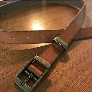 100% Genuine Brown Leather Belt (Brand New)